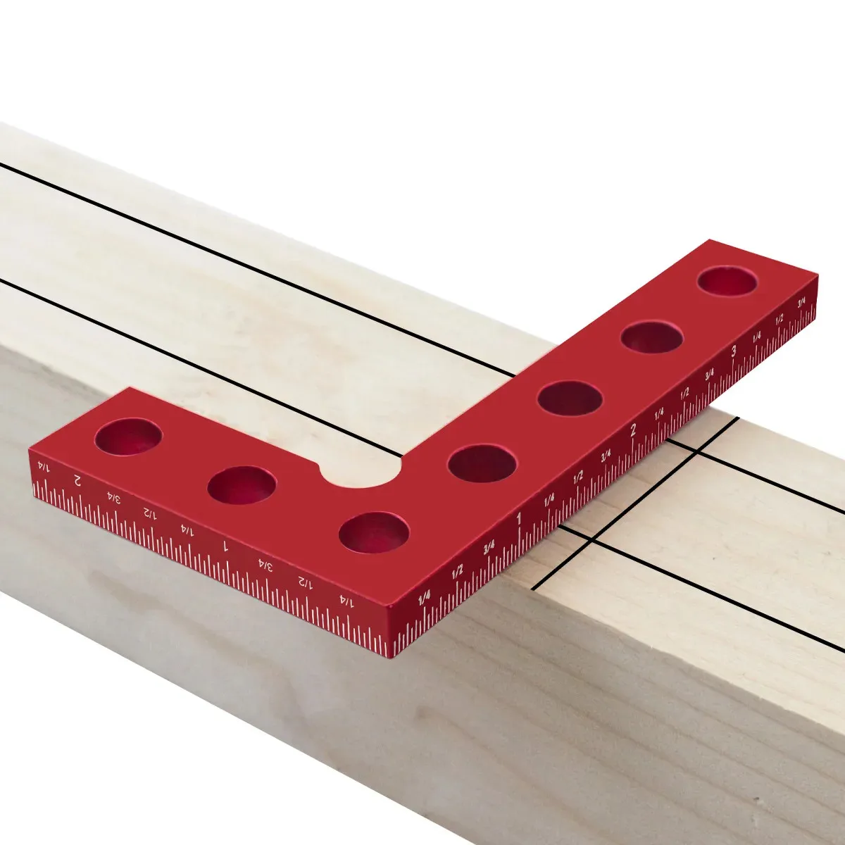 90 Degree Woodworking Square Aluminum Marking Gauge Right Angle Ruler Pro Tool