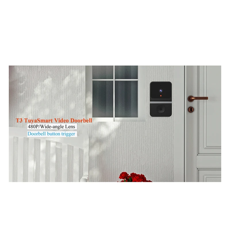 비디오 초인종 Tuya 보안 초인종 카메라, 차임 클라우드 스토리지 야간 투시경 스마트 비디오 도어 벨