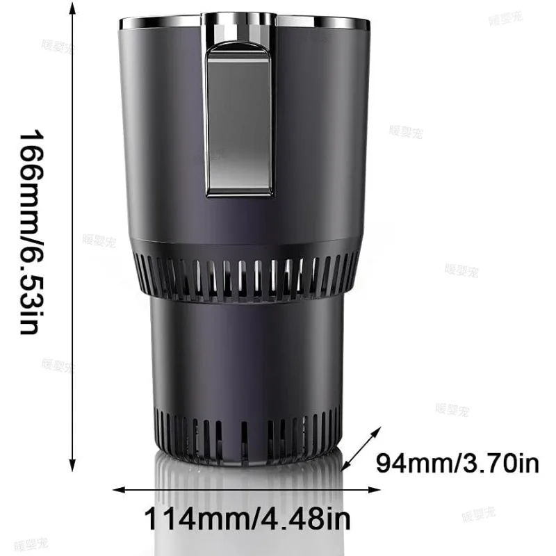 Car Heating Cooling Cup Portable Quick Cooling Cup 12V 2-in-1 Smart Fast Refrigeration Warmer Cooler Cup Home Car Dual Use