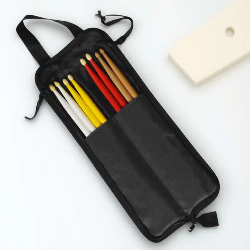 

Drum Stick Bag Maple Wood Drumsticks Case Carry Handle Double Hooks Large Capacity Storage Mallets Holder Portable for 5A Size