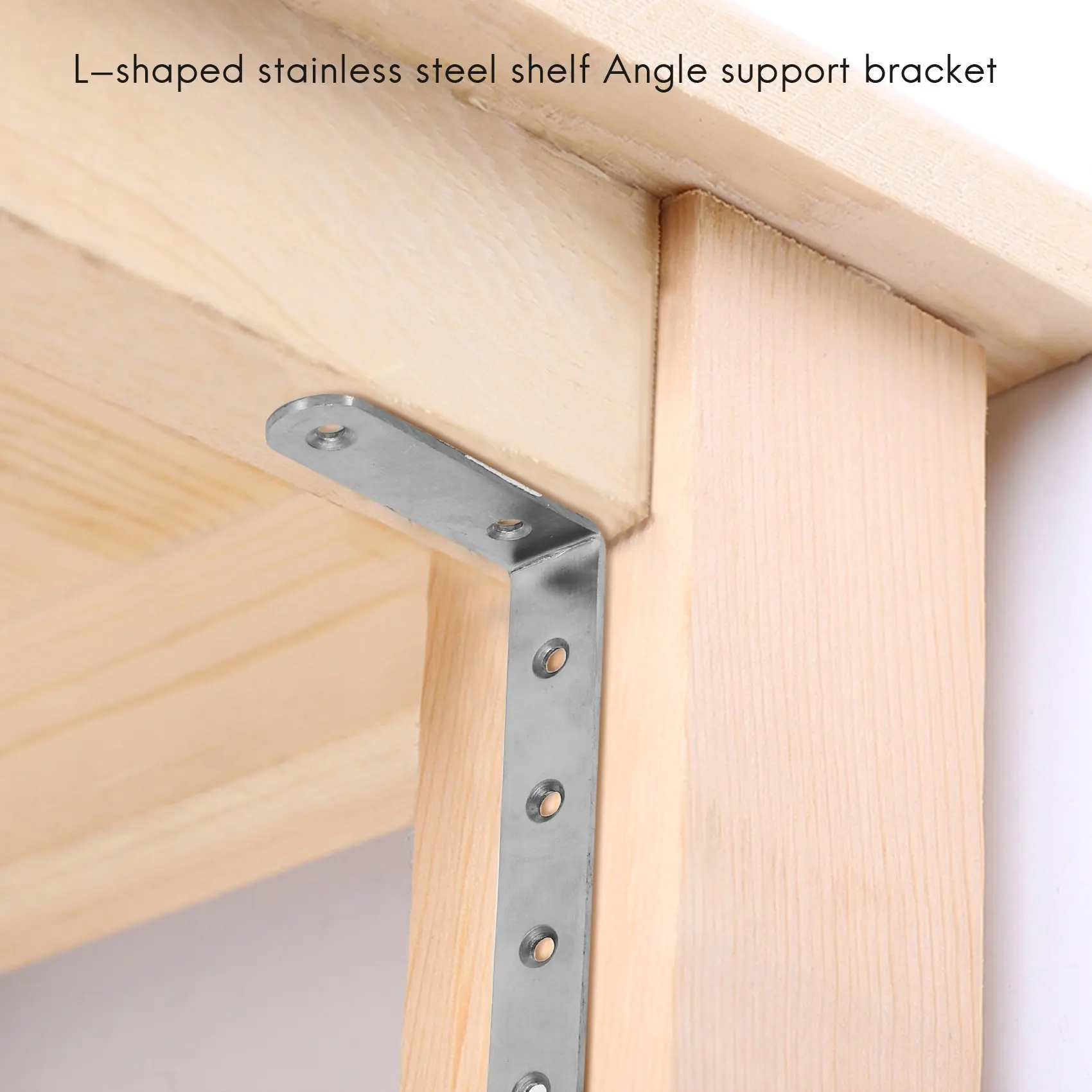 125x75mm L Shape Stainless Steel Shelf Corner Brace Angle Bracket