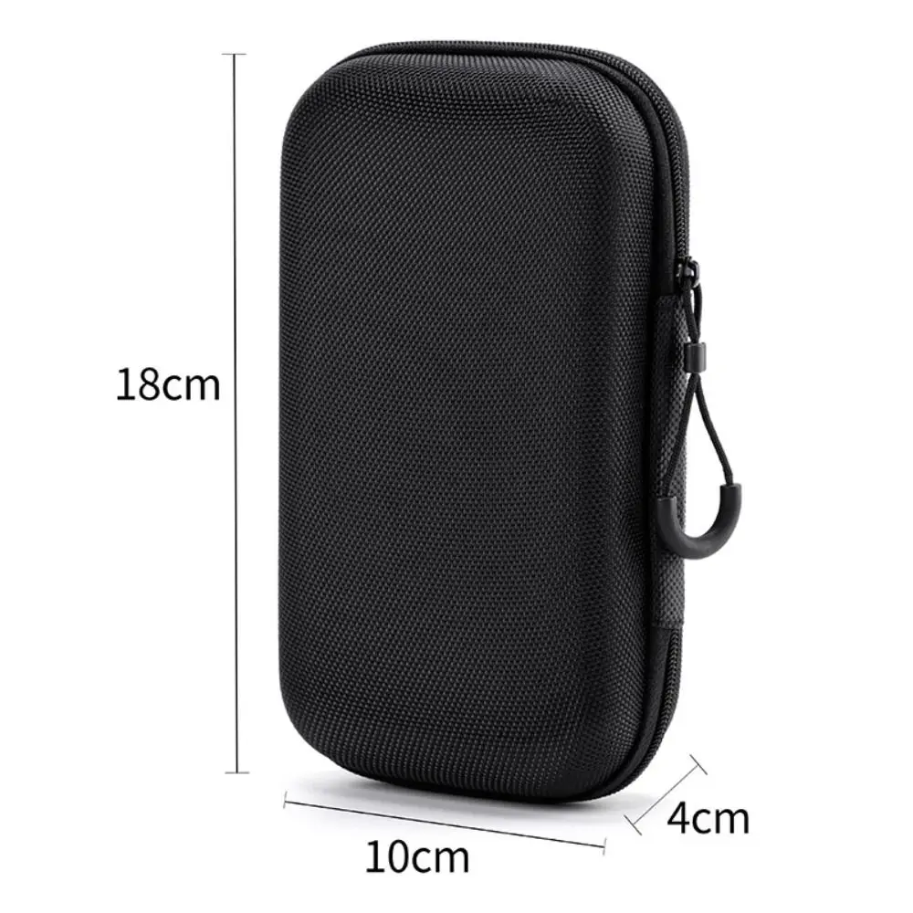 Durable Hard Shell EVA Storage Box Mini Portable Pouch Carrying Bag Black Protective Storage Case Charging Cable