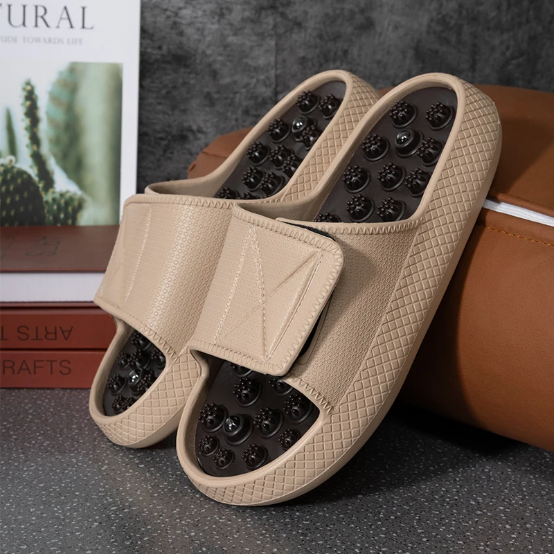 Acupoint Massage Slippers Sandal for Men Feet Chinese Acupressure Therapy Medical Rotating Foot Massager Shoes Unisex