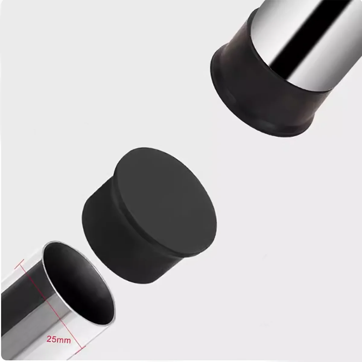 Soft Rubber Sleeves Chair Table Base Plug Floor Protector Mat Tube Caps Cover Black 6mm 8mm 10mm 12mm 14mm 16mm -120mm