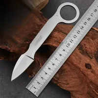 2025 New knife +K sheath Outdoor small straight knife, high hardness survival knife, camping EDC portable,utility  Pocket knife