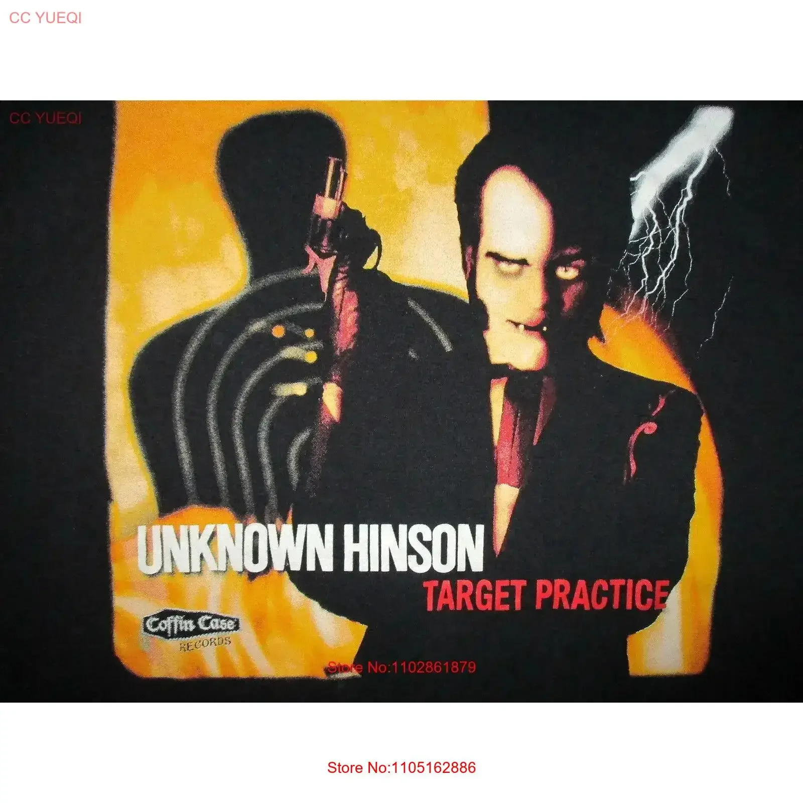 UNKNOWN HINSON TARGET PRACTICE CONCERT T SHIRT vtg 2006 Tour Coffin Case Records vintage Washed Casual Stretched homme fashion