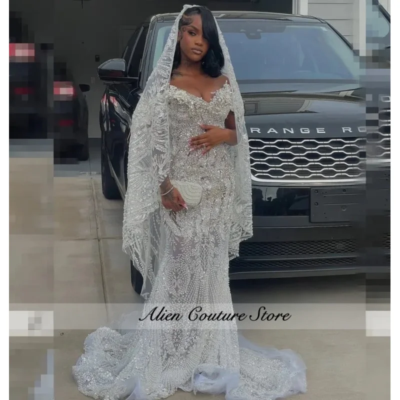 

Luxury Beading Prom Dresses With Veil 2026 Crystal Black Girls Matric Dance Party Dress Long Mermaid Evening Gowns Customized
