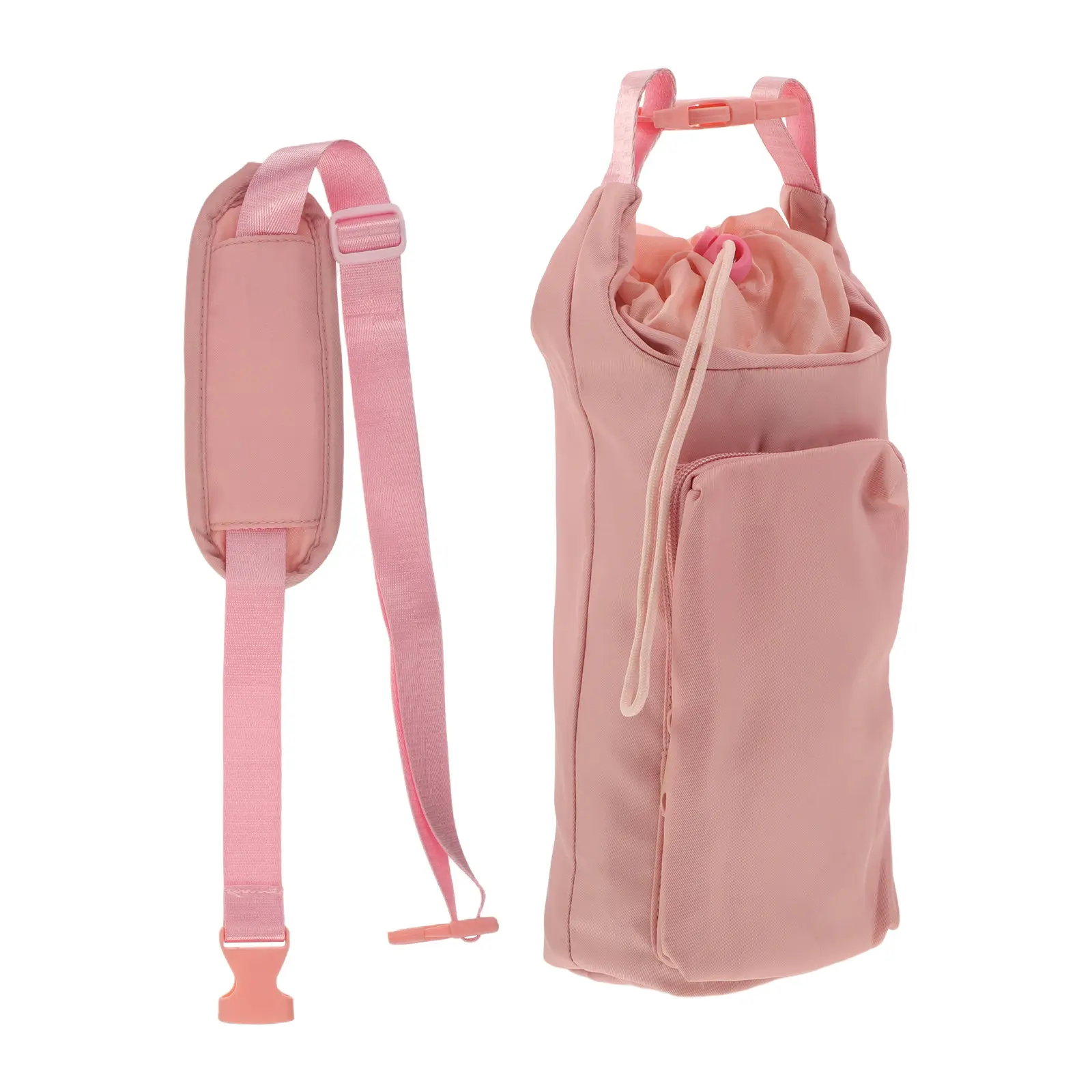 Bottle Sleeve Crossbody Insulated Carrier Bag Adjustable Strap Outdoor Hiking Camping Sports Phone Pocket