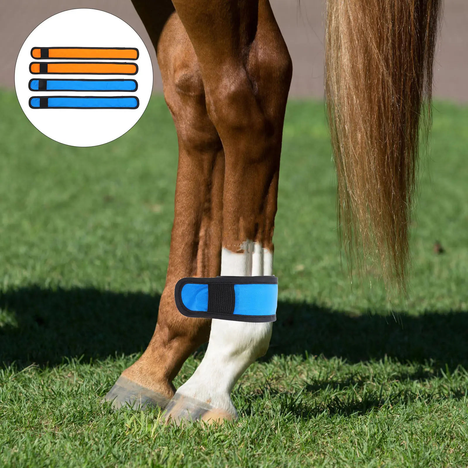 4Pcs Light Up Horse Leg Wraps High Visibility Glow Band Straps Washable Comfort Fit Night Riding Safety Equipment Equestrian