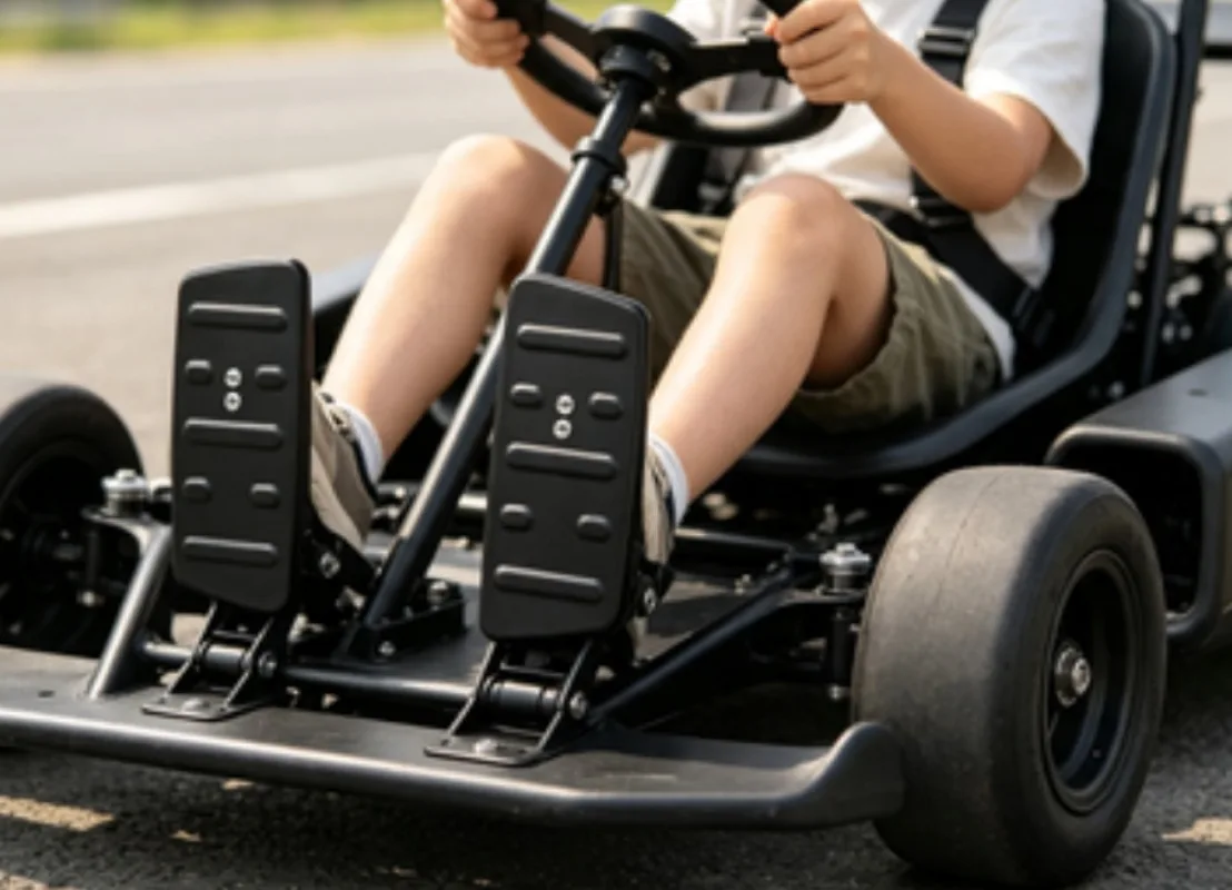 Kids Go Kart Replacement Accessory Adjustable Speed Pedal & Brake Pedal Component For Children Racing Cart
