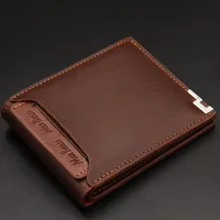 New Men's Wallet Short Multi-function Fashion Casual Draw Card Wallet Card Holders for Men Cardholder Bags Billetera Hombre 2023