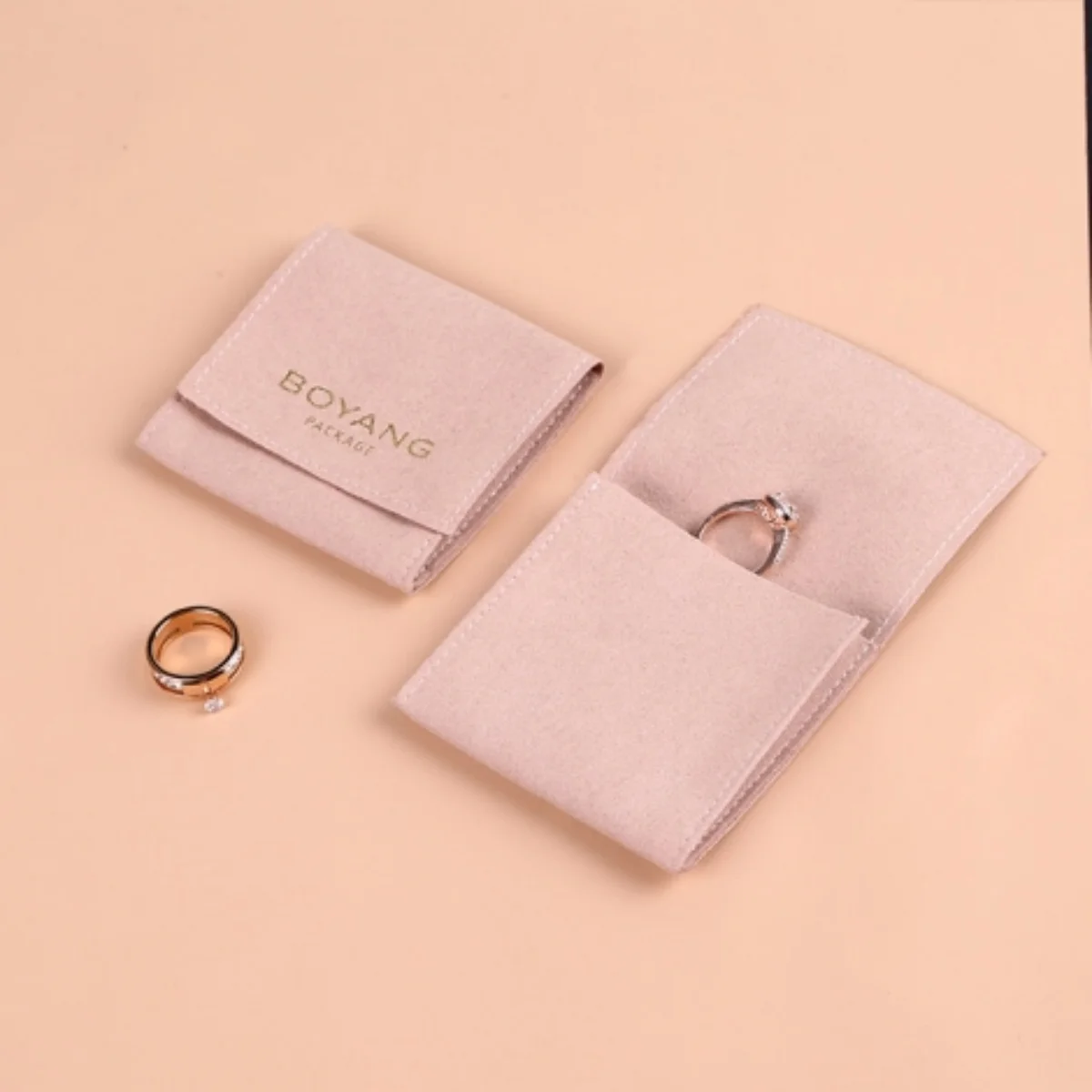 

100pcs Personalized Jewelry Box Earrings Rings Gift Velvet Bags Custom Logo Wedding Necklace Container Birthday Party Fovor