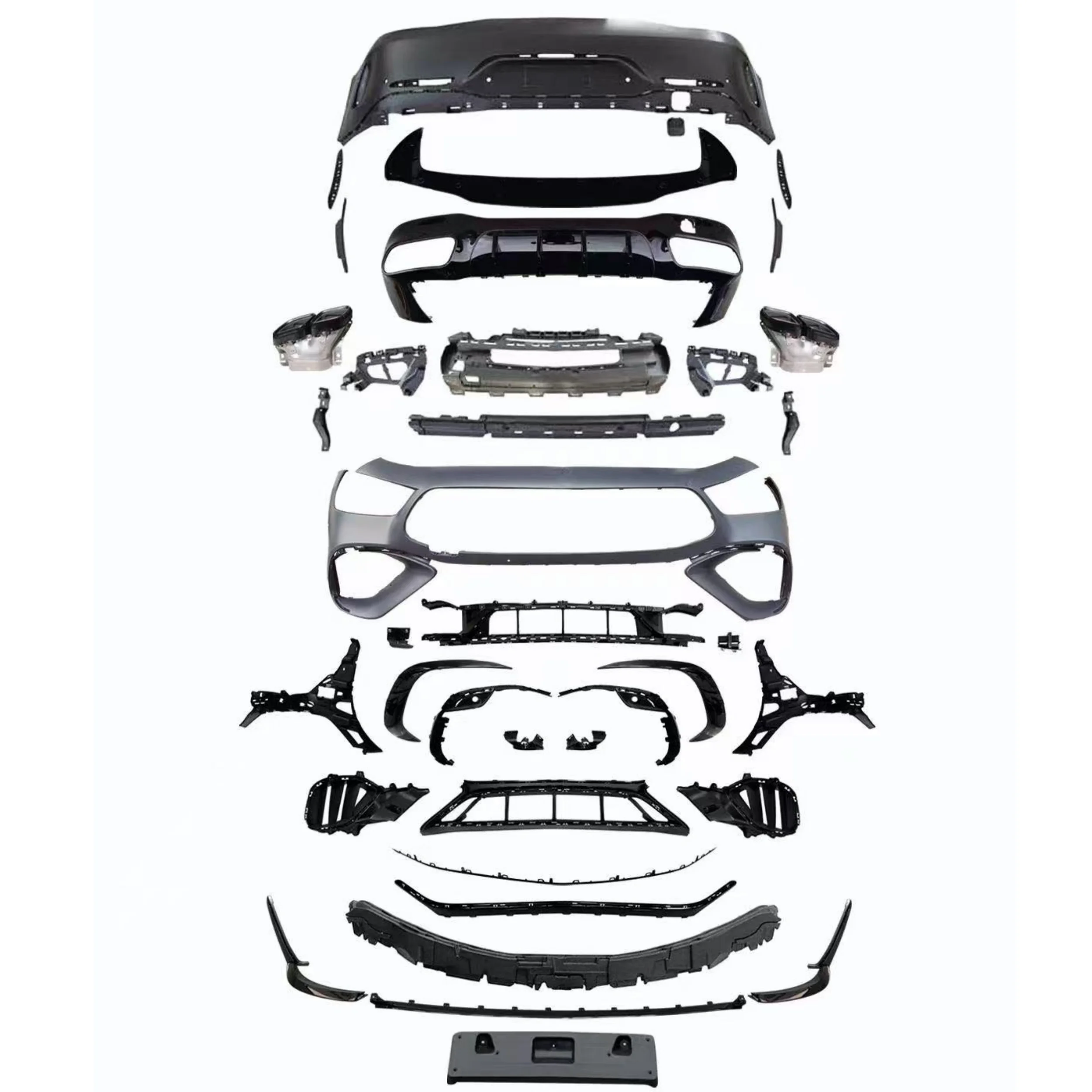 Body kit for Mercedes-Benz w209 AMG GT43 GT50 GT53 modified AMG GT63 S F1 style Surround Front Bumper Rear Bumper Assembly