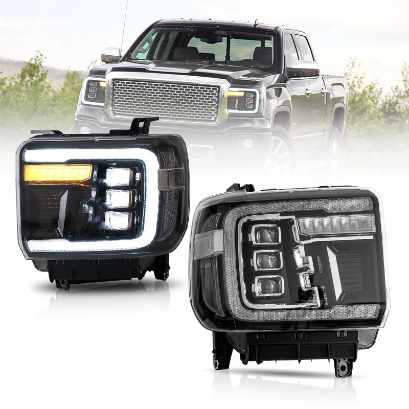 

Фары заводские в сборе для GMC SIERRA 1500 (2014-2018) и SIERRA 2500HD/3500HD (2015-2019)