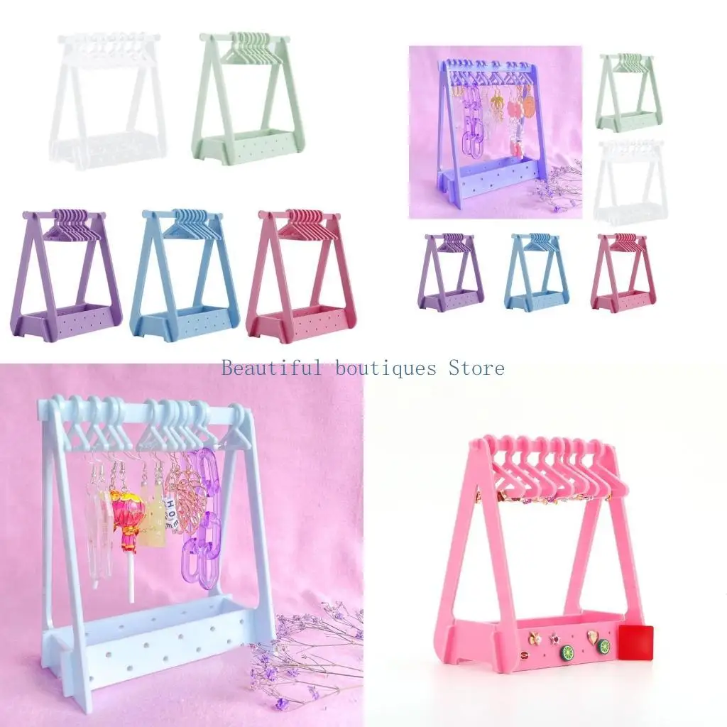 

U4LF Acrylic Jewelry Display Stand Earrings Holder Earring Organizer Stand Unique Hanger Necklace Jewelry Show Bracket