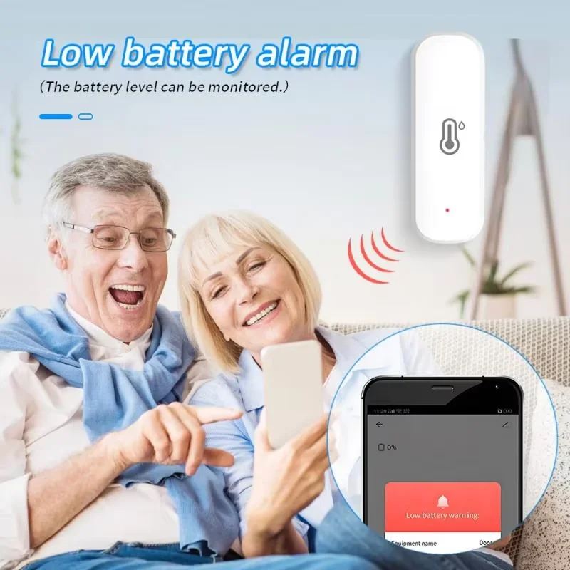 Tuya Zigbee/WiFi Temperature Humidity Sensor Home Connected Thermometer Compatible With Smart Life Alexa Google Assistant