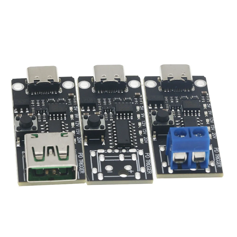 100W 5A USB-C Fast Charge Trigger Board Module PD/QC Decoy Board Fast Charge USB Type-c PD 2.0 3.0 Power Delivery Boost Module