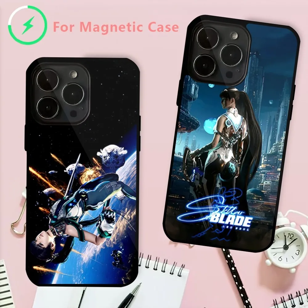 Game S-Stellar B-Blade Phone Case For iPhone 15 14 13 12 Mini Pro Max Plus Magnetic Attraction Shell