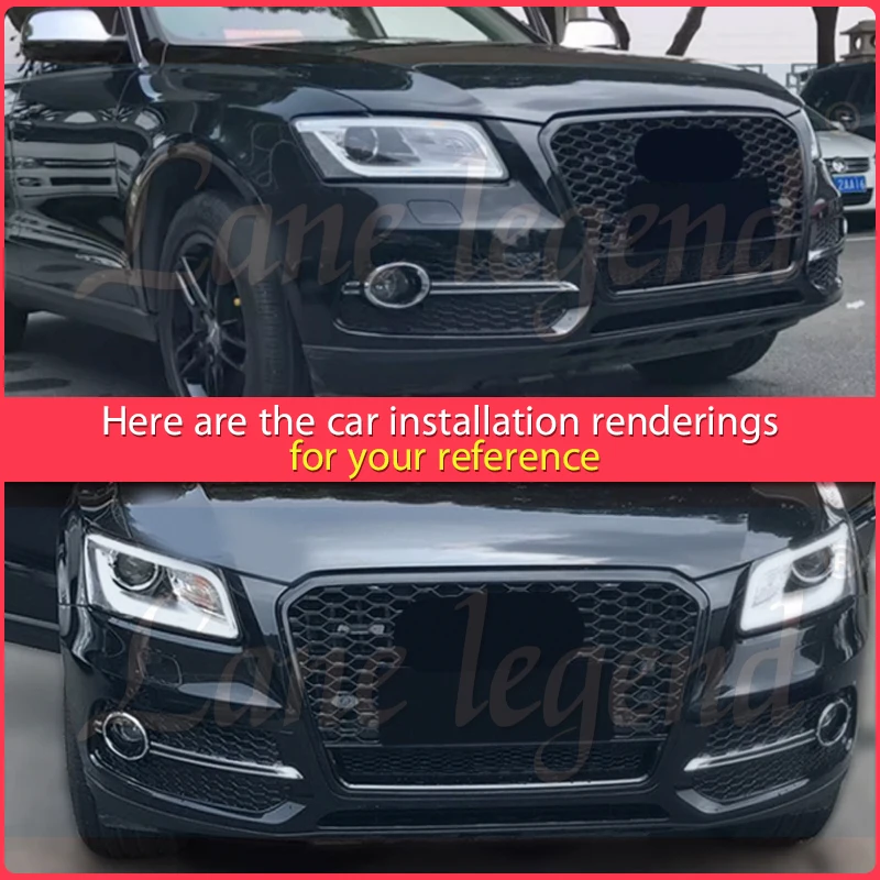 Front Bumper Grille Front Bumper Grill Center Grille Black For Audi Q5 2013-2017 (Refit For RSQ5 Style) Car Accessories