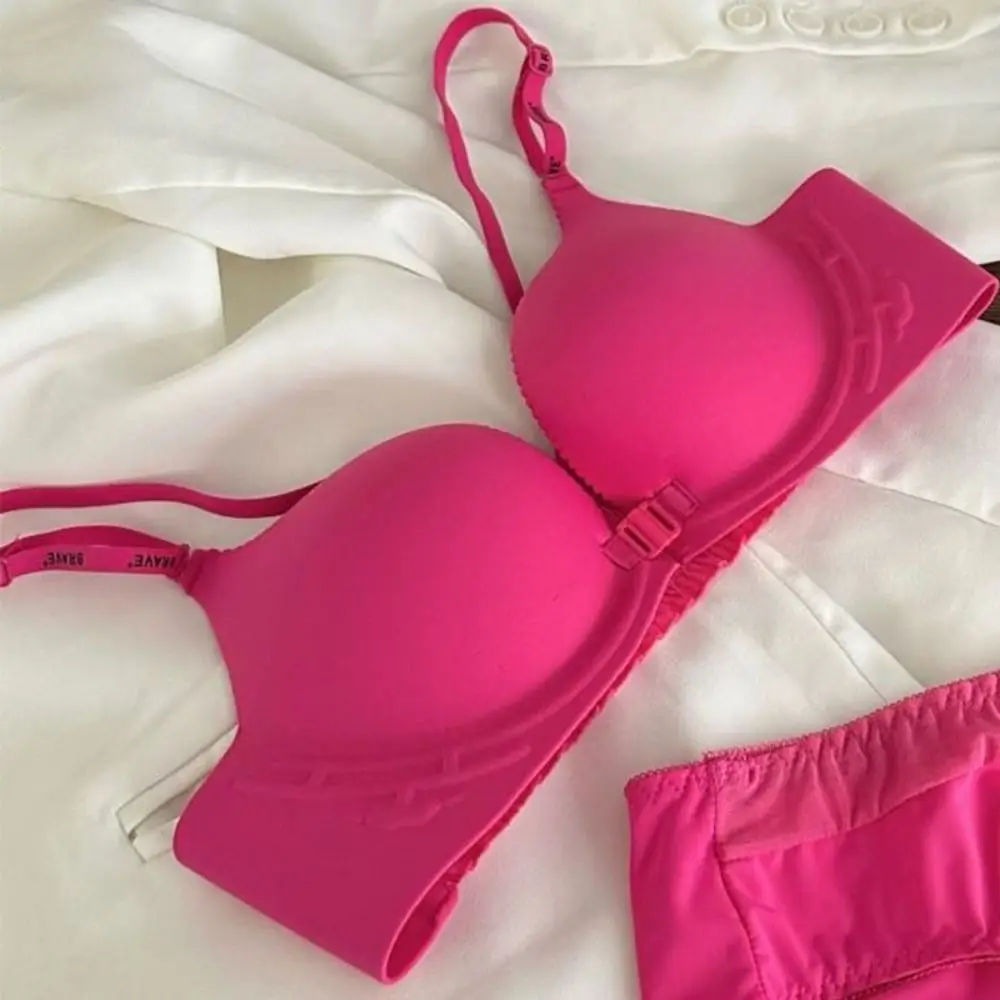 Reggiseno senza cuciture con lettera a V profonda con bottone frontale Reggiseno senza cuciture antiurto per donna Intimo push up aderente anti-cedimento Yoga