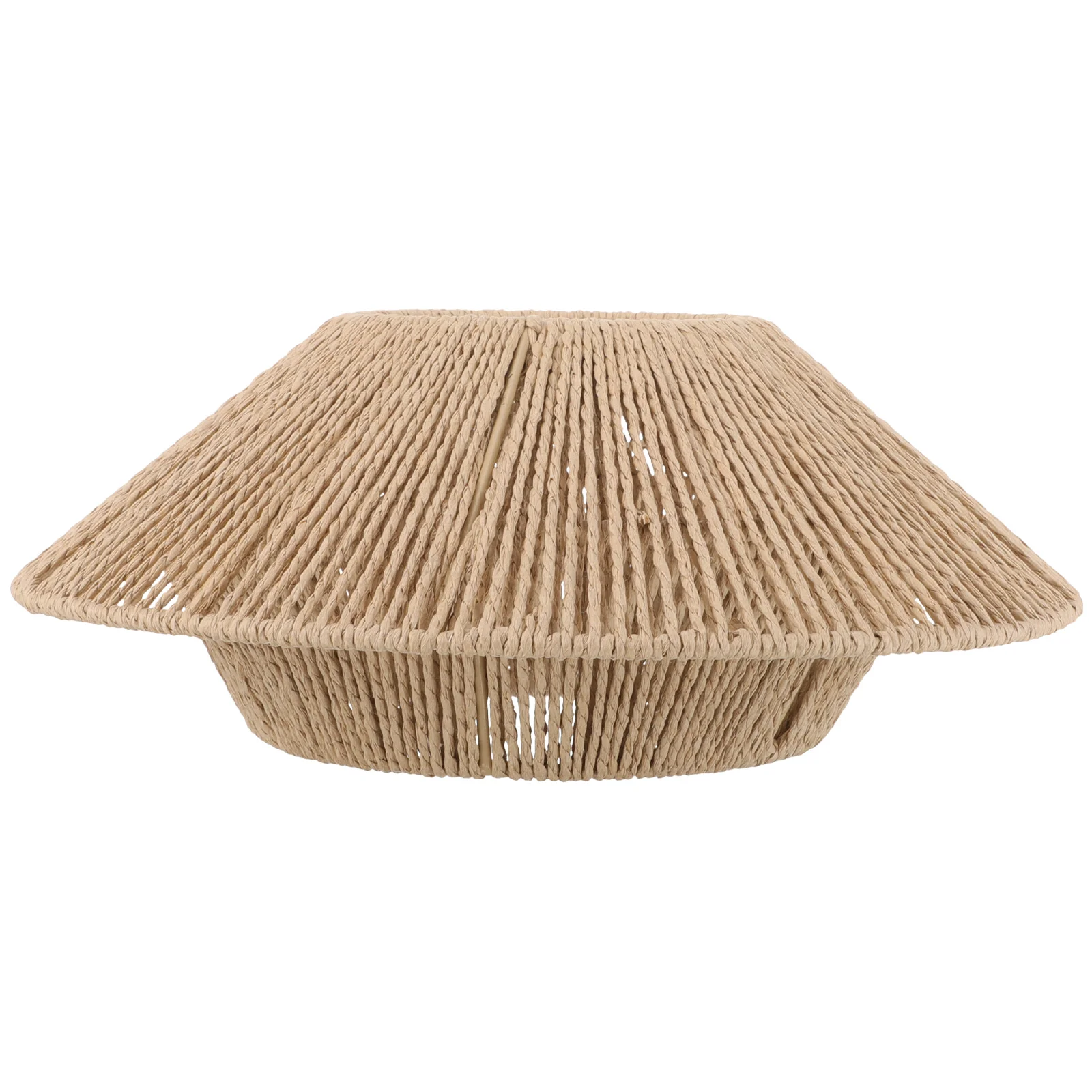 

Woven Rattan Lamp Shade Cordless Table Lampshades Small Decorate Hanging Light Brown for Chandelier