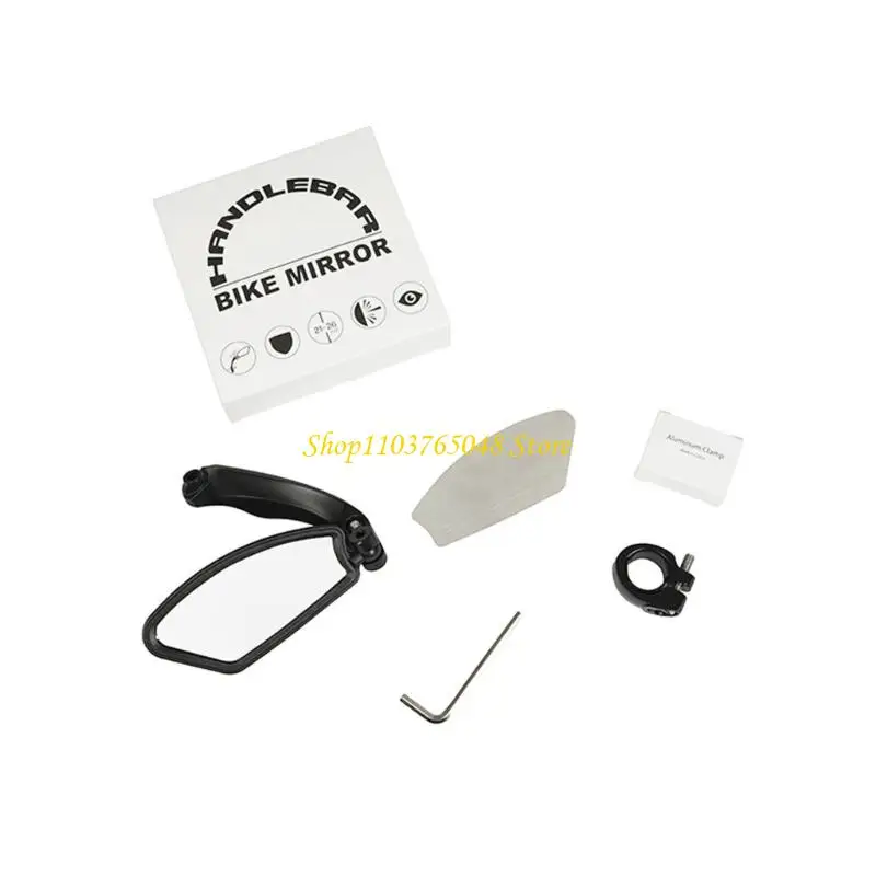 

R53E Universals Bike Handlebars Mirror with Shockproofed Folded and Wide Angles View for Mountain Bike