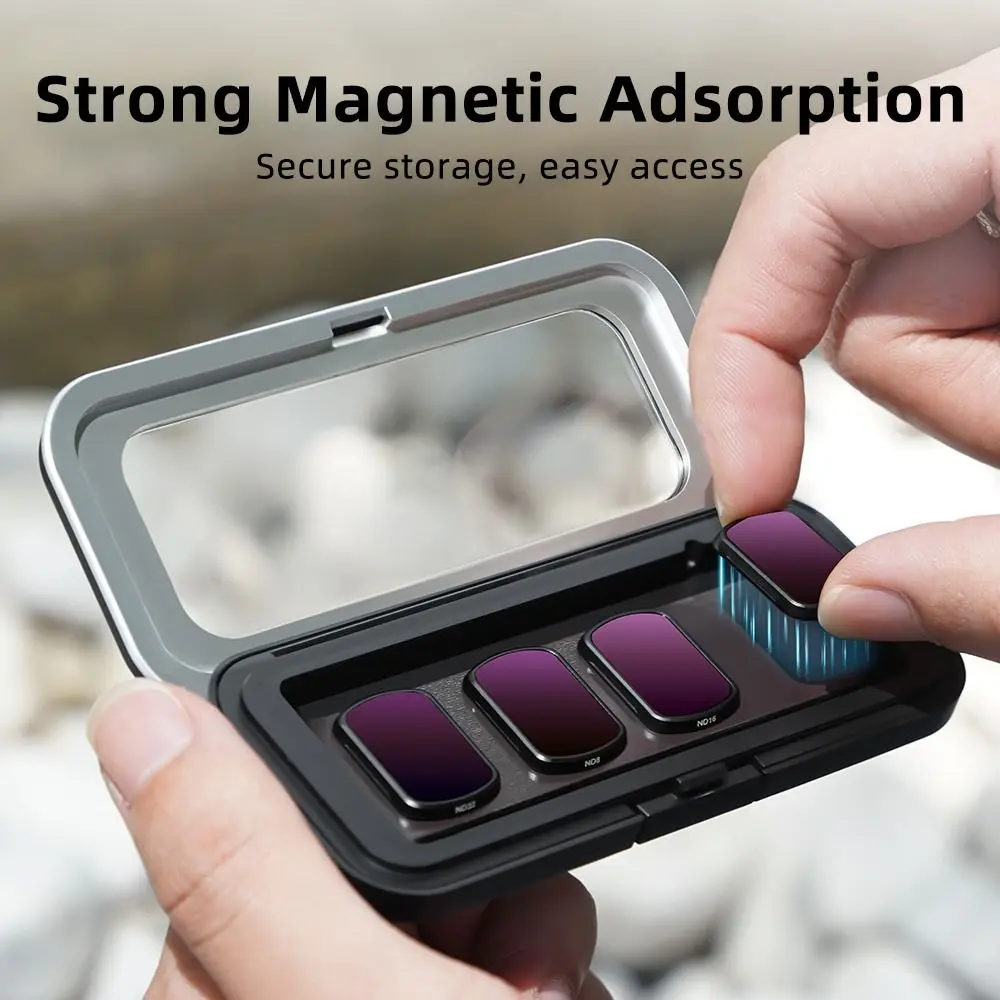 Magnetic Lens Filters Storage Box Anti-scratch Protective Filters Carrying Case Mini Dustproof for DJI Osmo Pocket 3