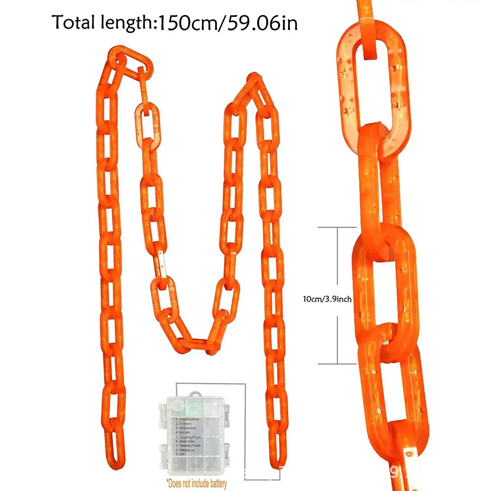 Halloween String Lights 8 Modes Timer Chain Shape Lawn Lights Holiday Lighting Ghost Festival Decoration for Pathway Door