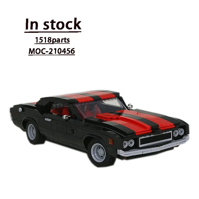 

MOC- 210456 ЧерныйНовый фильм, серия спортивных автомобилей, модель строительного блока, 1518 деталей, MOC, креативные строительные блоки для мальчиков и детей на день рождения, игрушки, подарки