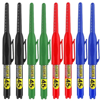 12Pcs 45mm Deep Hole Long Nib Head Marker For Metal Perforating Pen Waterproof Bathroom Woodworking Decor Multi-Purpose Tool
