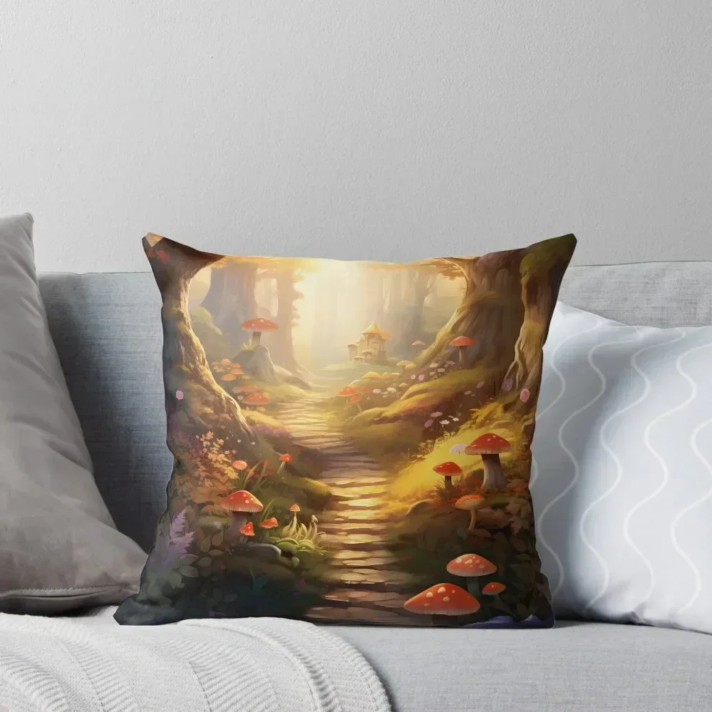 

Enchanting Autumnal Forest: A Watercolor Journey Throw Pillow christmas pillow case Pillow Cases luxury home accessories