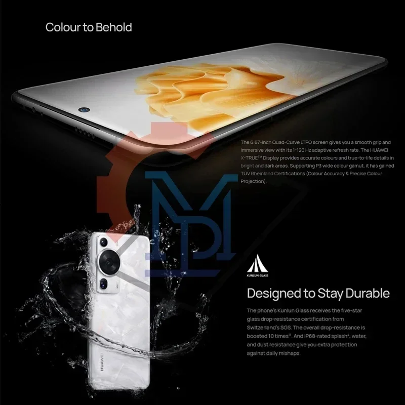 شاشة Huawei P60 Pro 4G مقاس 6.67 بوصة 2700x1220px 4815mAh CPU Qualcomm Snapdragon 8+ 4G هاتف مستعمل