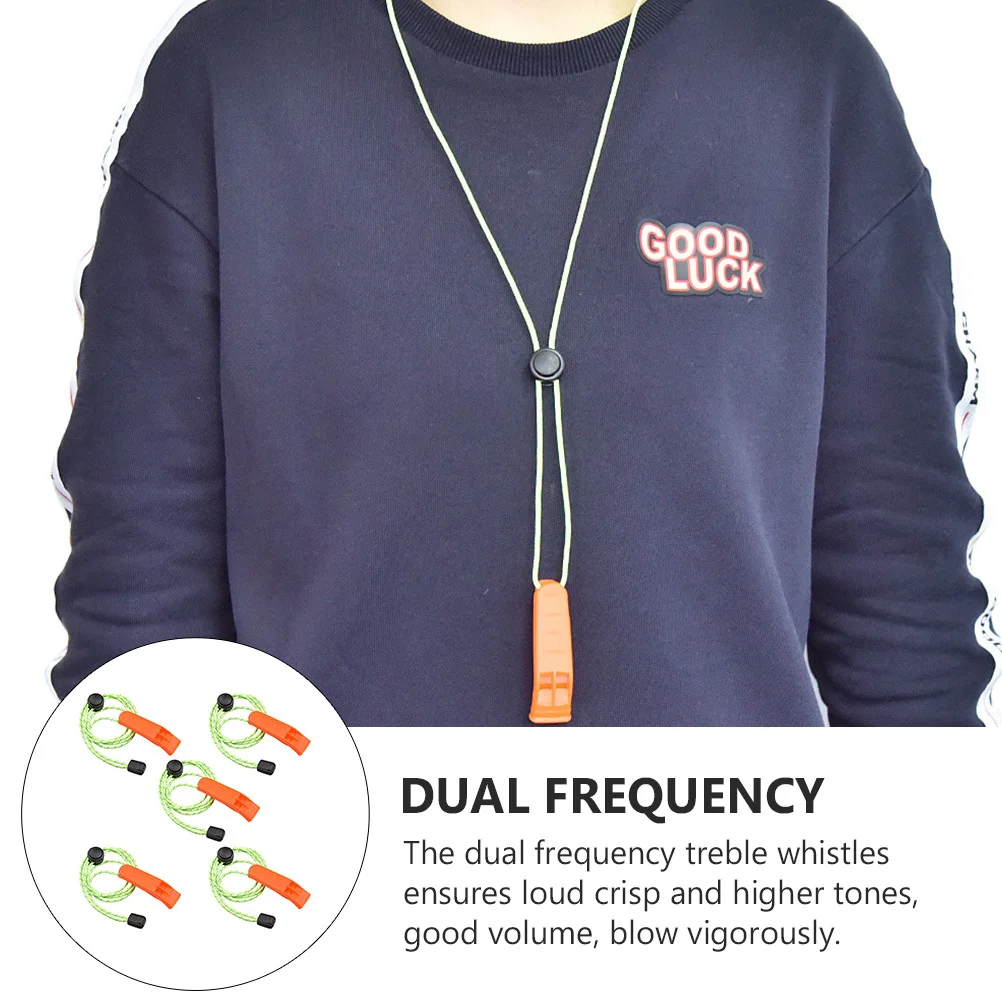 5 قطعة صافرة عالية الملعب المحمولة بصوت عال في الهواء الطلق صافرة السلامة في حالات الطوارئ للتخييم التنزه بقاء الإمدادات