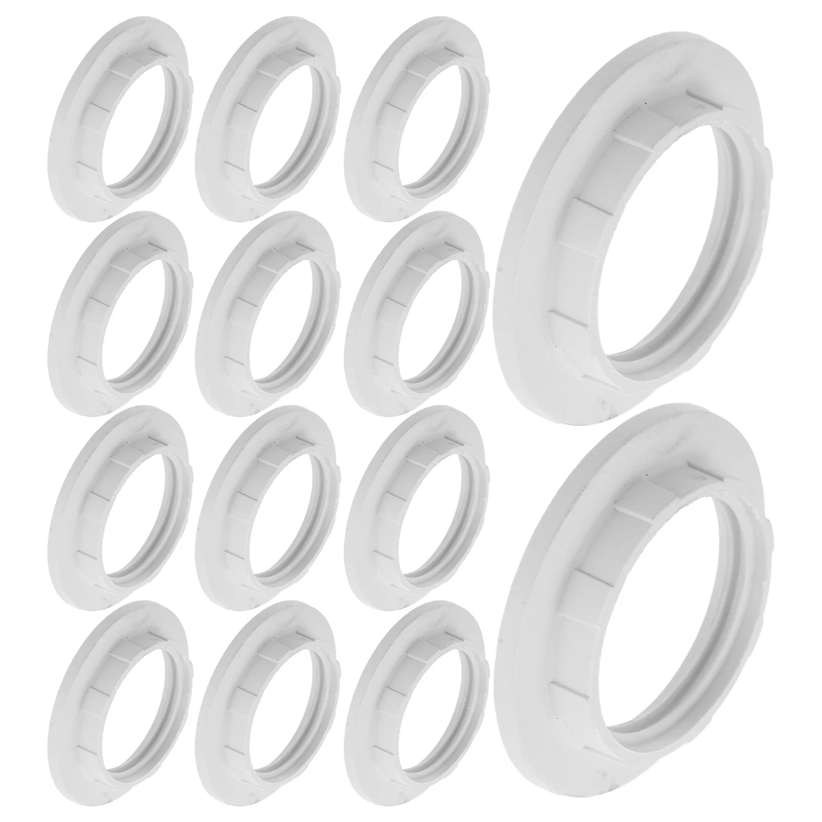 50pcs E12/E14 Lamp Shade Ring Adapter 32/ White Plastic Socket Reducer Collar For Sconce Ceiling Light Fixtures Retaining