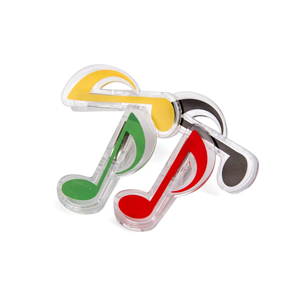 

4Pcs Music Symbol Clip Plastic Photo Clips Tightly Hold Things Not Easy to Break Great for Home and Office Use