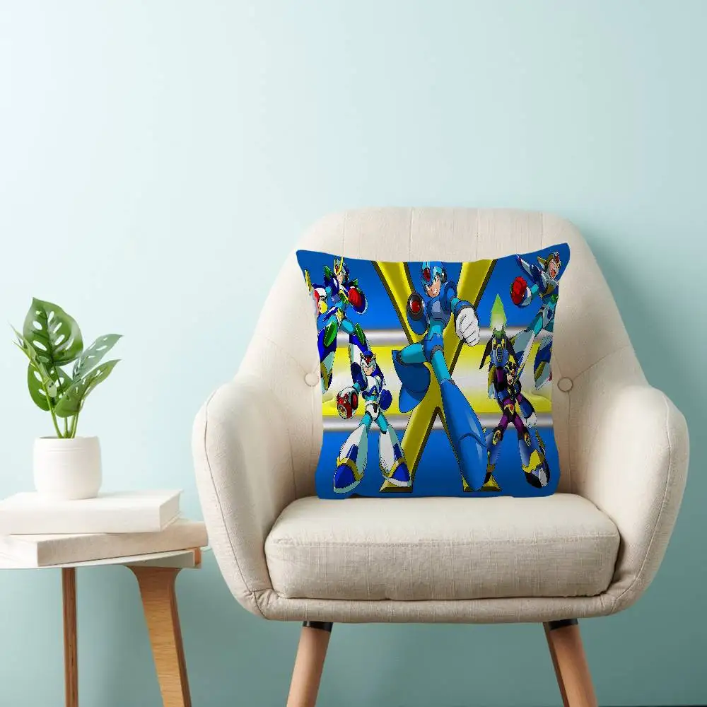 Mega Man X anime Personalized picture text home decorative pillows Household Gifts 45x45cm