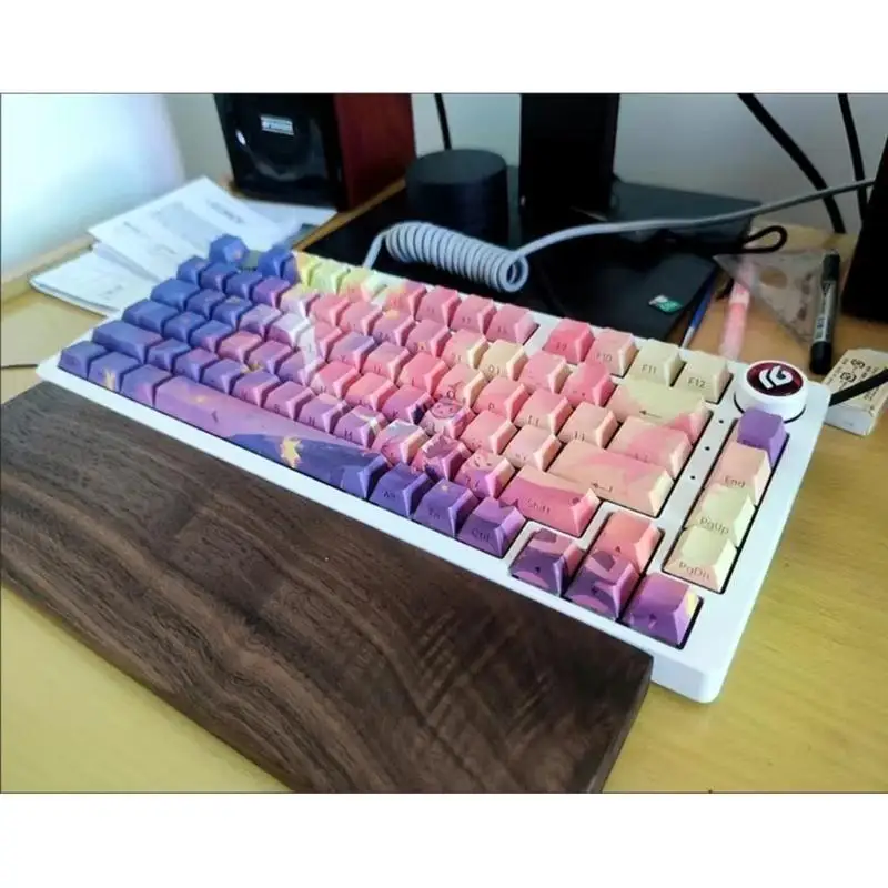 Y1UB 134Keys Star Backlit Keycaps Side Print Through for Mechanical Keyboard