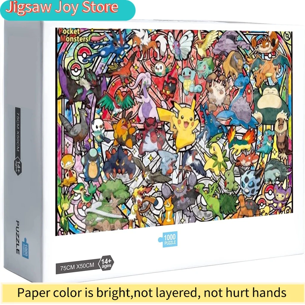 

Новые аниме-пазлы с Пикачу и Покемонами, Аш Кетчум, 100+ деталей, для взрослых, креативный подарок, суперсложные, маленькие