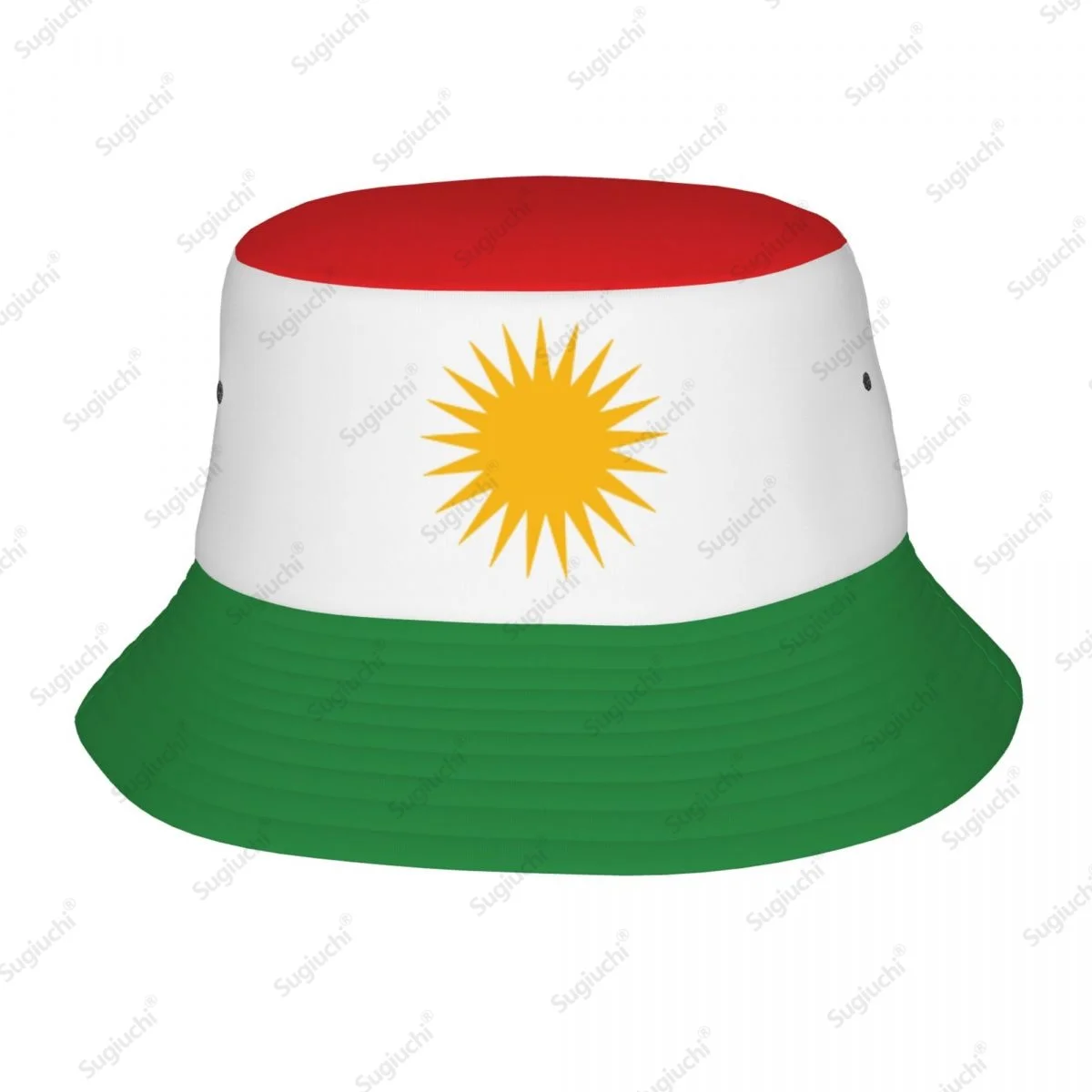 

2025 Kurdistan 3D Flag Men Women Bucket Hat Outdoor Sun Protection Cap Breathable Mesh For Fisherman Camping Hiking