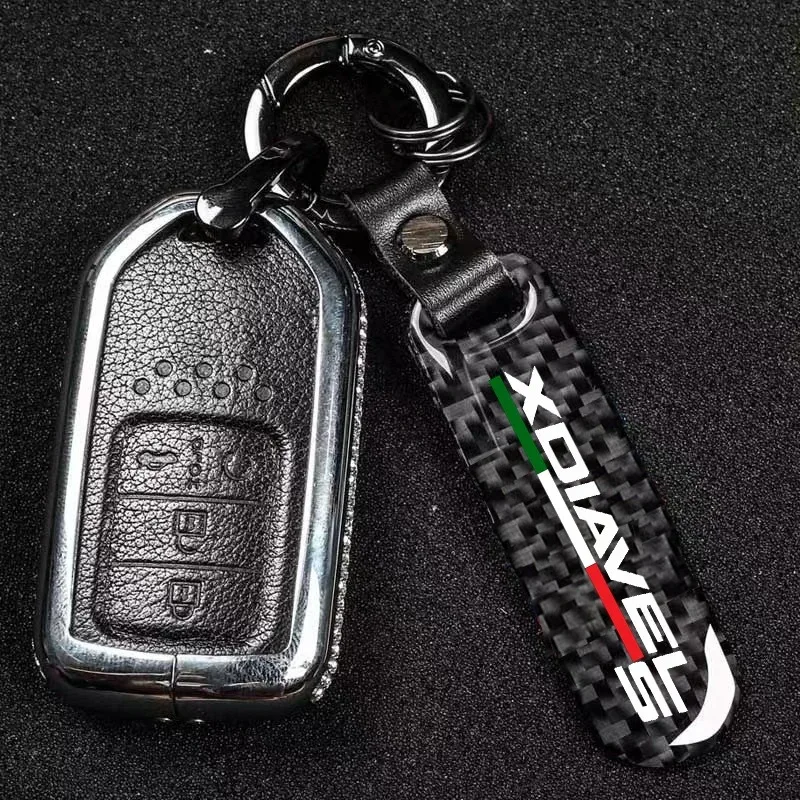 1PCS For Ducati XDiavel X-Diavel 1200 1260 1260S Diavel1200 Accessorie Motorcycle Keychain Keyring Carbon FiberHigh-Grade