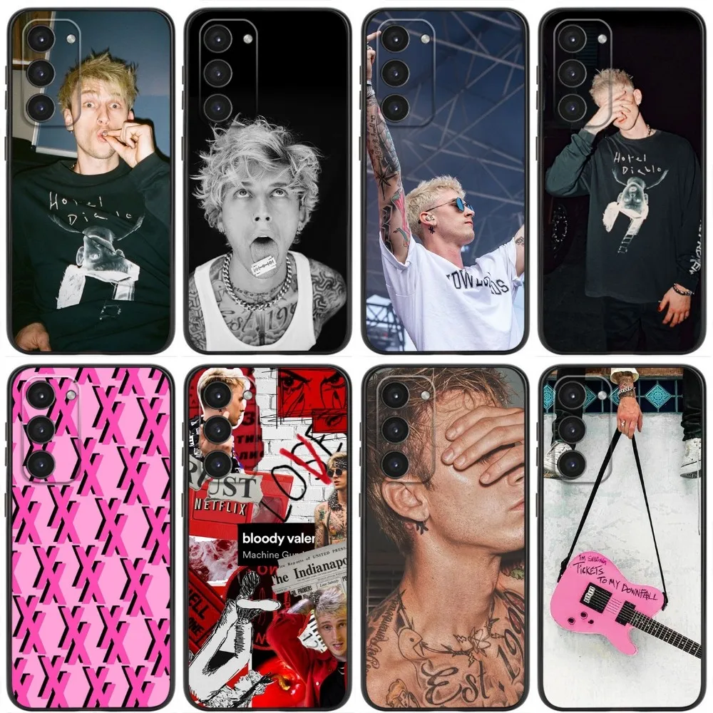 

Singer M-Machine Gun K-Kelly Phone Case Original Liquid For Samsung A20,A21s,A22,A31,A32,A52,A53,A72,73,A80A91 Soft Black Cover