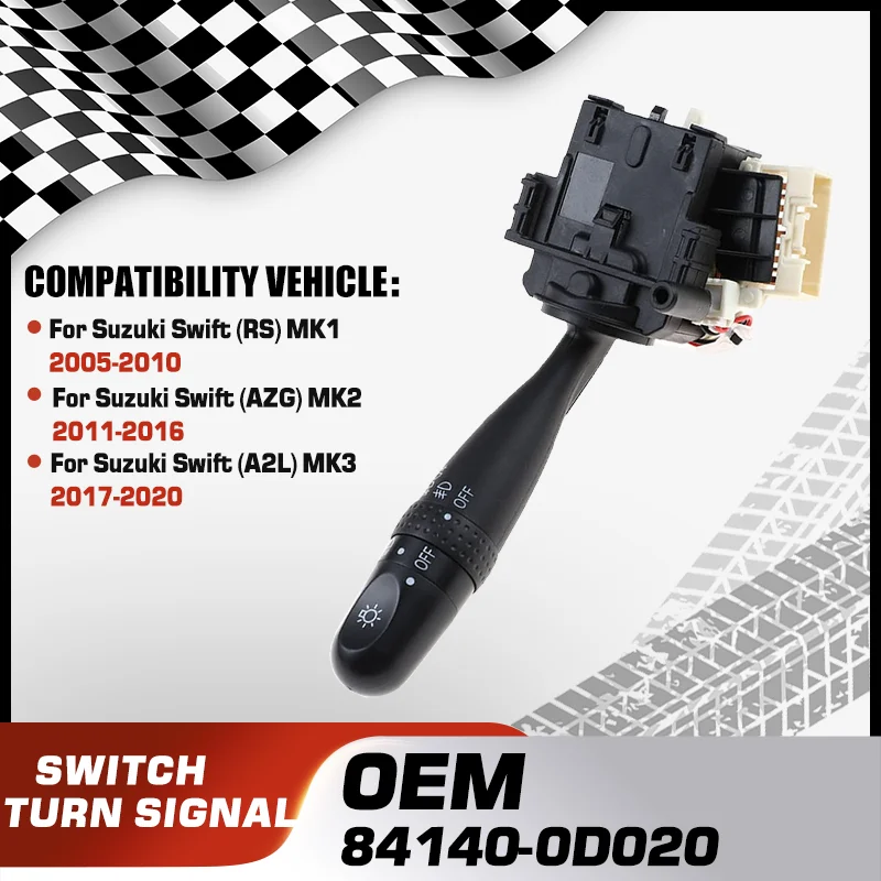 

Переключатель указателей поворота для Suzuki Swift RS MK1 2005-2010, Suzuki Swift AZG MK2 2011-2016, Suzuki Swift A2L MK3 2017-2020, 84140-0D020