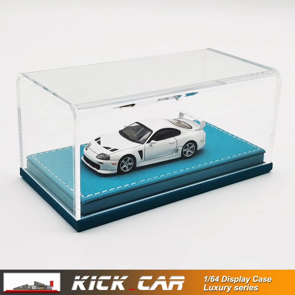 1/64 Display Case Box For Diecast Model Car Handmade Acrylic Storage Box High-grade Leather Flannelette Base