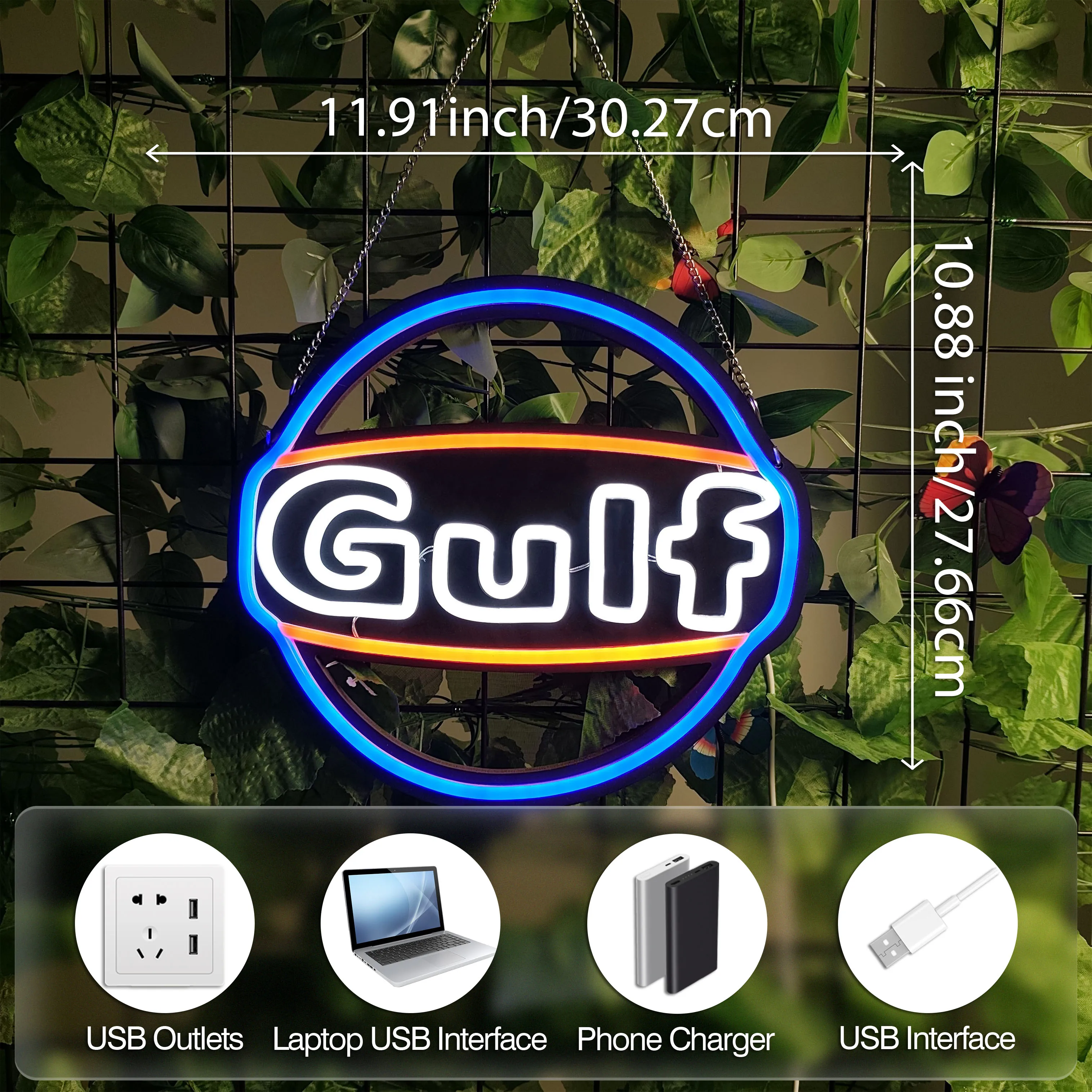 1 Piece of GUIF Garage Decoration Neon Sign, Car Repair Shop Wall Art, Lubricant Shop or Gas Station, LED Repair Sign view 5