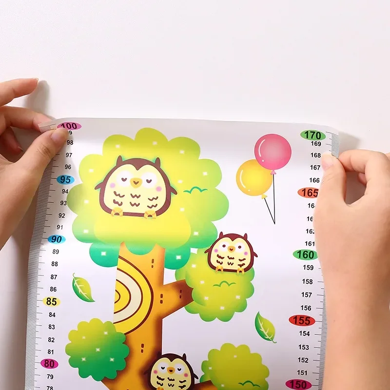 Children's Tailor-made Wall Stickers with Visual Acuity Chart Cartoon Baby Height Stickers Measuring Scale Wall Decoration