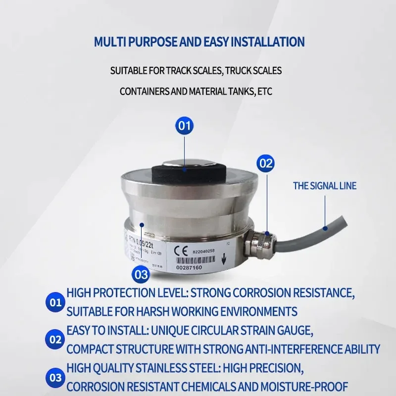 Sensor de força de célula de carga rtn, transdutor de força de célula de carga de torção para bobina de carga de coil de silo, escalas pesadas, medição de força