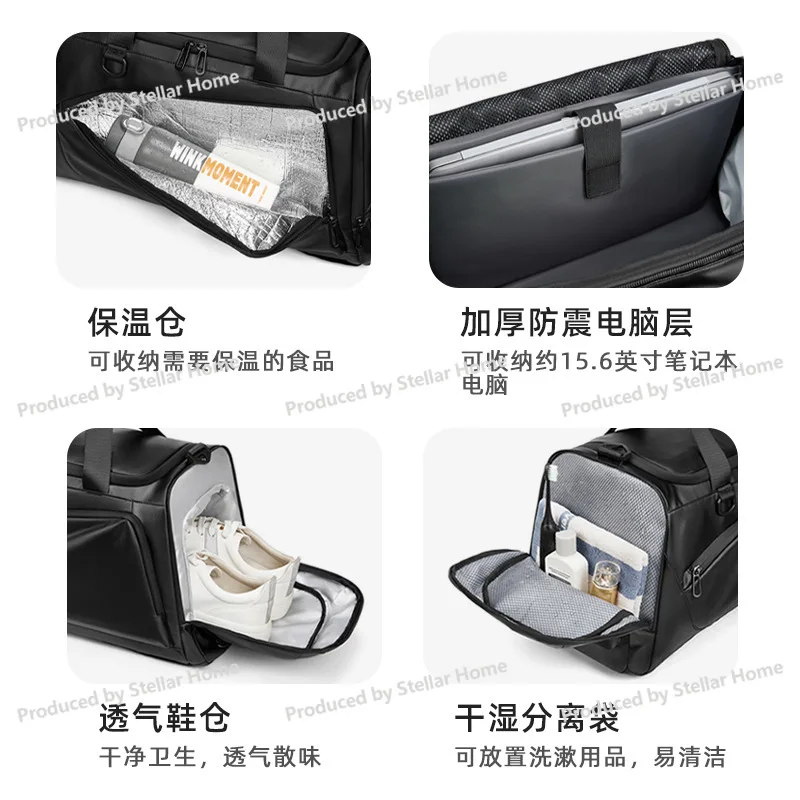 Travel Bag Large Capacity Multifunctional Business Trip Crossbody Duffel Bag Dry and Wet Separation Fitness Training Backpack - view 3