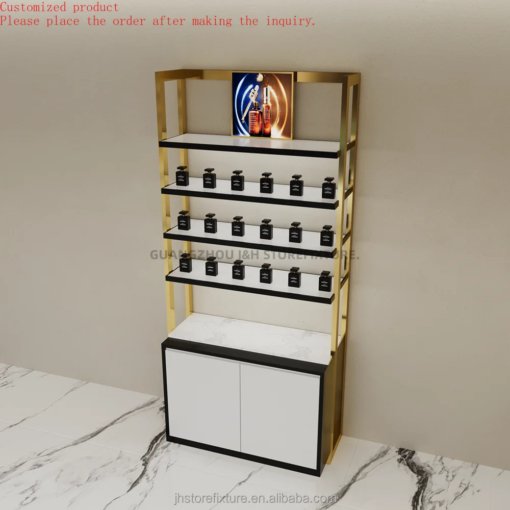 

3 Layer Display Rack Storage Rack Perfume Decoration Shelf Storage Organizer Store Interior Custom Perfume Rack Display Design