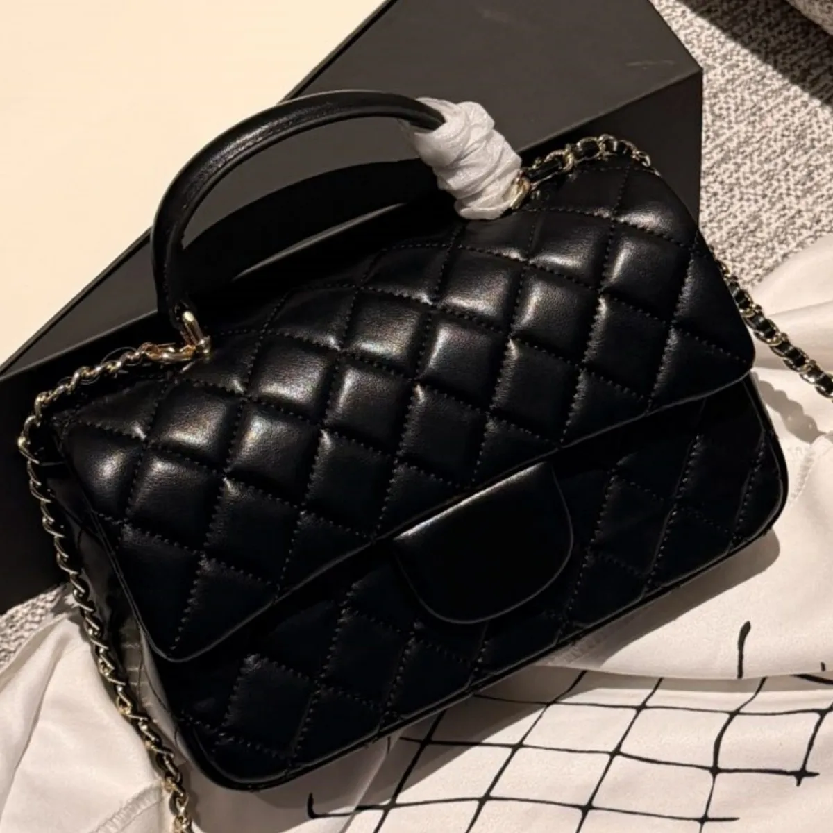 Simple Diamond Grid Handbag 2026 New Single Shoulder Bag Crossbody Women's Bag Chain Strap Leather Handbag ZA298