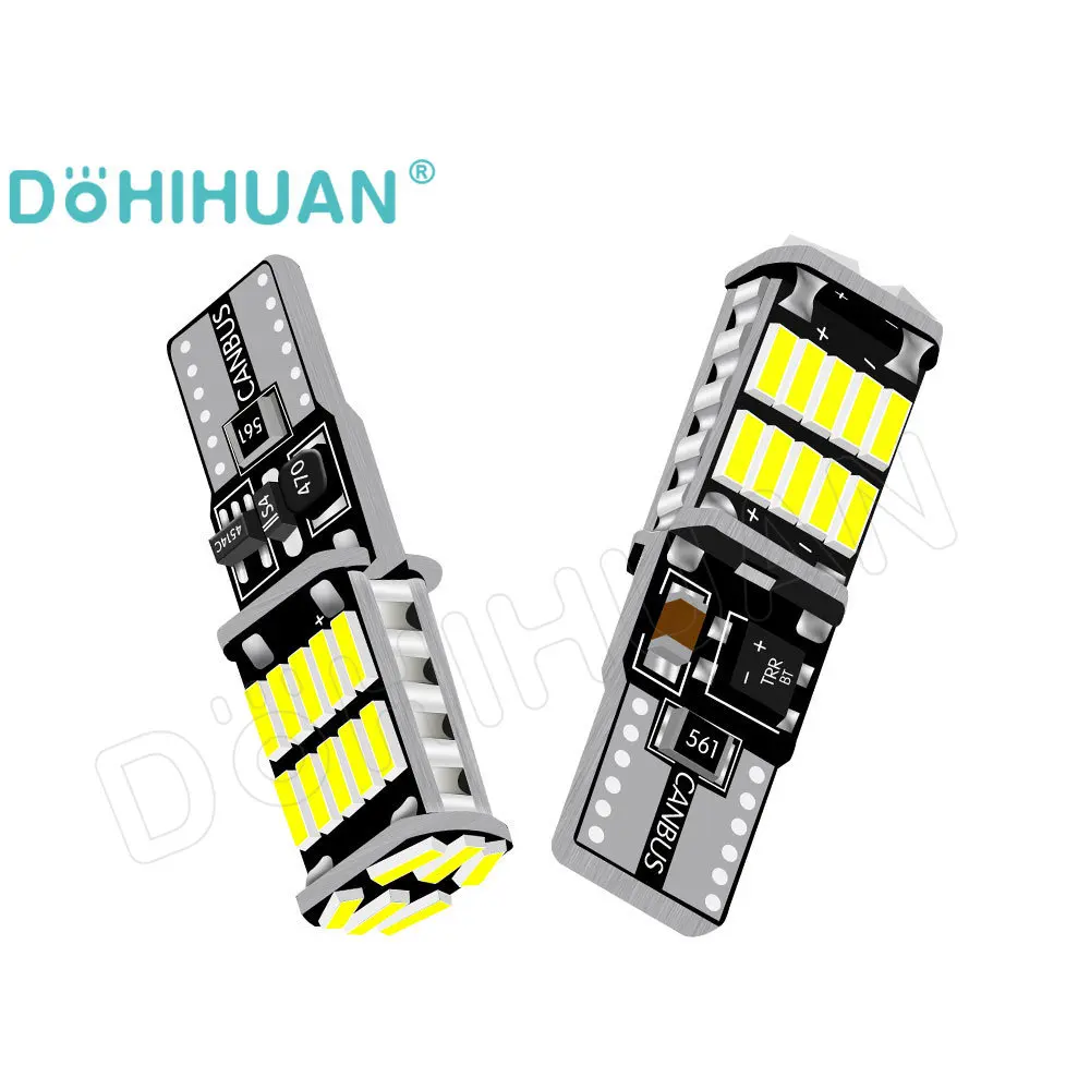 

DOHIHUAN 4PCS Super Bright T10 W5W Led Bulb 194 26SMD 4014 License Plate Light Reading Interior Parking Car Signal Lamp 12V